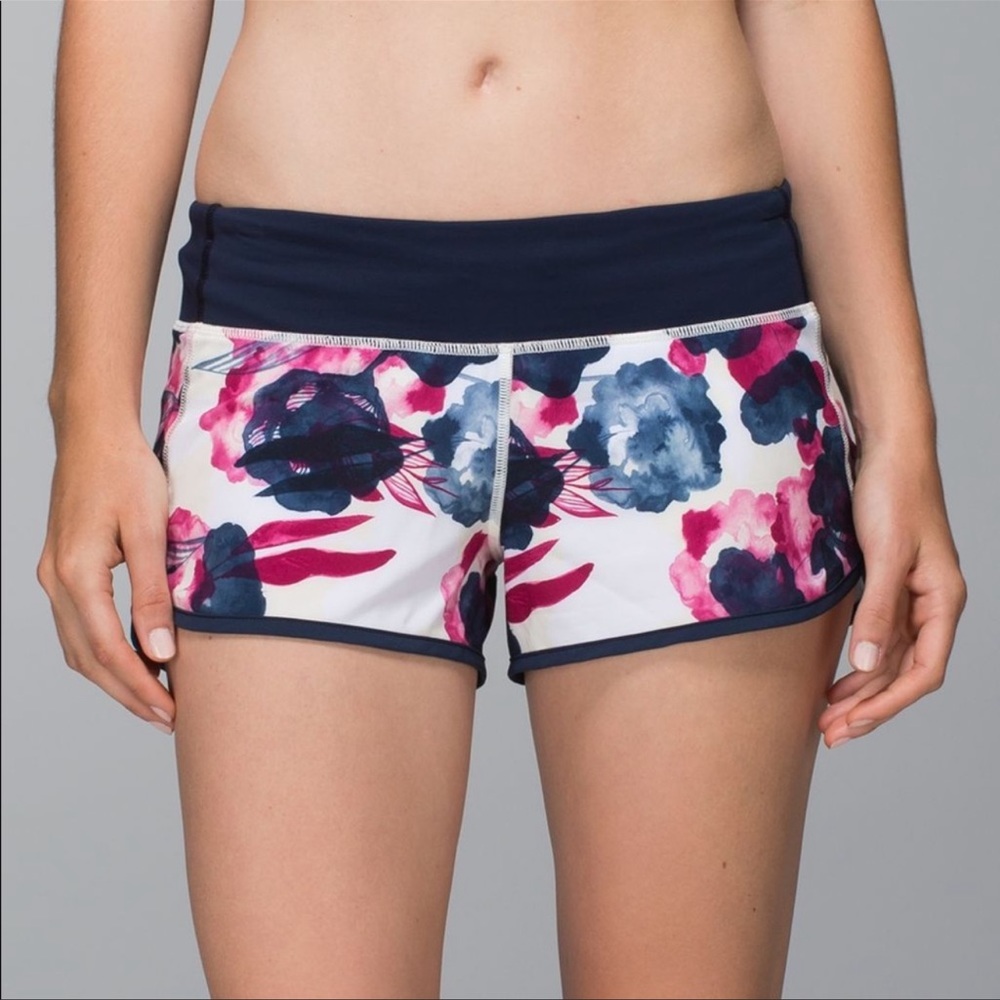 Lululemon Speed Short Inky Floral 2 inch